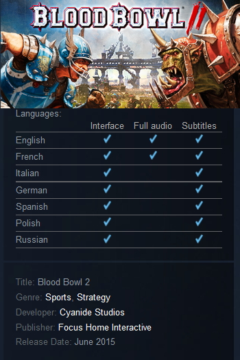 Blood Bowl 2 Steam - Click Image to Close